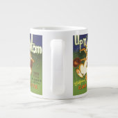 label Art boxing Rabbit, boven op Atom Carrots Grote Koffiekop (Achterkant)