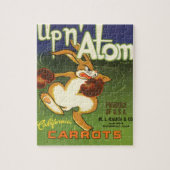 label Art boxing Rabbit, boven op Atom Carrots Legpuzzel (Verticaal)