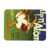  label Art boxing Rabbit, boven op Atom Carrots Magneet (Horizontaal)