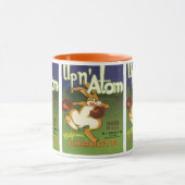 label Art boxing Rabbit, boven op Atom Carrots Mok (Midden)