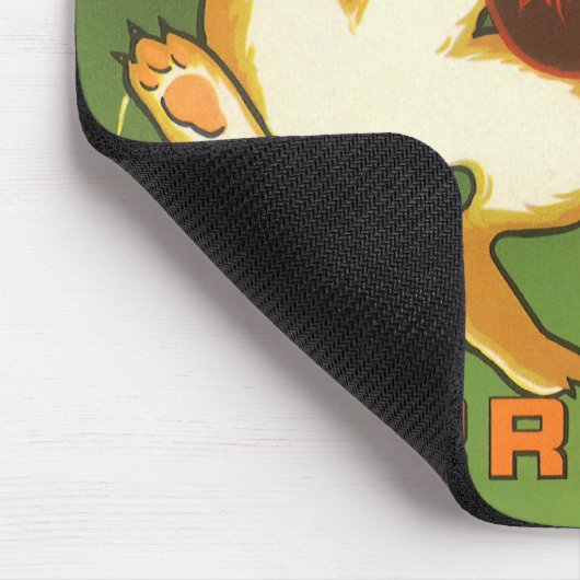  label Art boxing Rabbit, boven op Atom Carrots Muismat (Hoek)