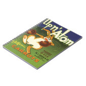  label Art boxing Rabbit, boven op Atom Carrots Notitieboek (Linkerzijde)
