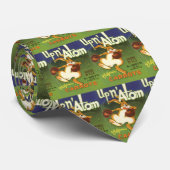 label Art boxing Rabbit, boven op Atom Carrots Stropdas (Opgerold)