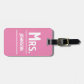 Label BAG - mevrouw <Custom Name> Bagagelabel (Voorkant horizontaal)