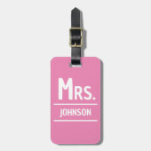 Label BAG - mevrouw <Custom Name> Bagagelabel (Voorkant verticaal)