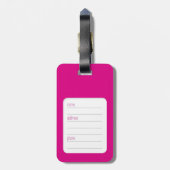 Label bagagelabel voor snorren (Achterkant verticaal)