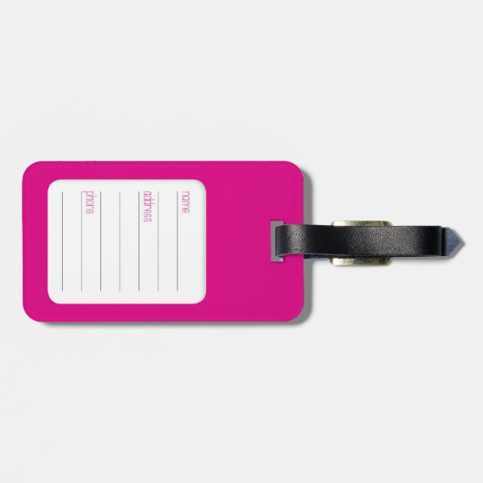 Label bagagelabel voor snorren (Achterkant horizontaal)