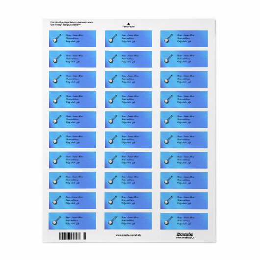 LABEL BANJO-RETURN ADRES (Full Sheet)