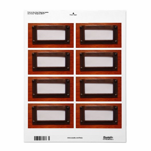 Label bestandskabinet (Full Sheet)