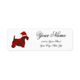 Label "betaald Scottie Santa Return"