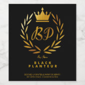 Label Black Planteur Corrigée Plus Wijn Etiket (Enkel label)