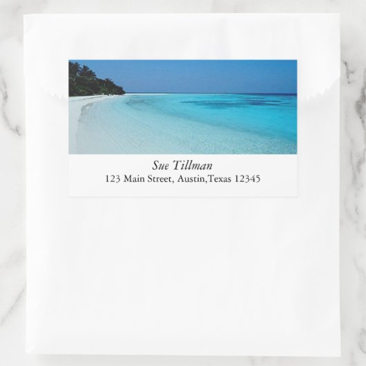 Label blauw adres (Tas)