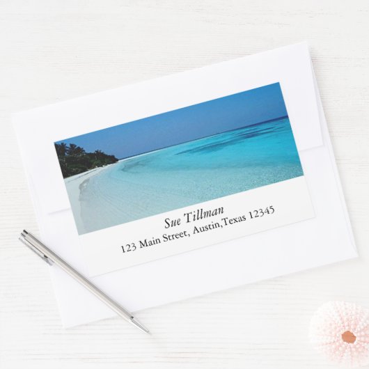 Label blauw adres (Envelop)