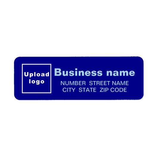 Label blauw bedrijfsretouradres (Voorkant)