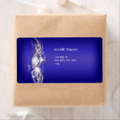 Label Blauw Witte Gouden Diamant Adres (Insitu)