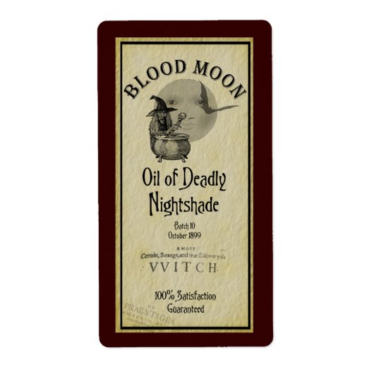 label Bloedmaanwagen (Voorkant)