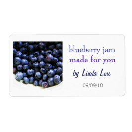 Label Blueberry Jam Preserve