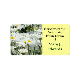 Label boeken Labels Private Library Daisy Flowers