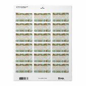 Label bruin- en Tiffany Damask-mailadres (Full Sheet)
