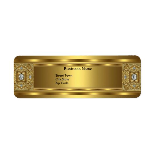 Label Business Elegant Goud Jewel (Voorkant)