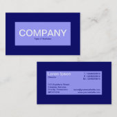 Label centrum - Pastel blauw met Navy Blue (Voorkant / Achterkant)