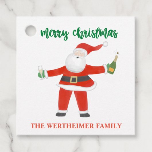 Label Champagne Santa Gift (Voorkant)