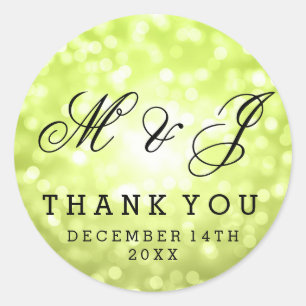 Label Chartreuse Glitter Lights