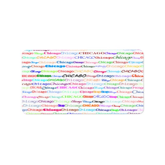 Label Chicago Text Design II (Voorkant)