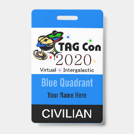 LABEL CON 2020 - Blauw kwadrant - Burgerbadge Badge