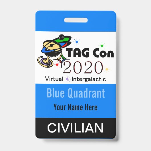 LABEL CON 2020 - Blauw kwadrant - Burgerbadge Badge (Voorzijde)