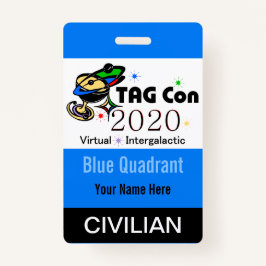 LABEL CON 2020 - Blauw kwadrant - Burgerbadge Badge