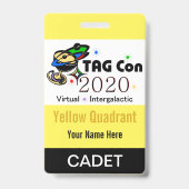LABEL CON 2020 - Geel kwadrant - Cadet Badge (Achterkant)