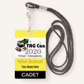 LABEL CON 2020 - Geel kwadrant - Cadet Badge (Achterkant met draagriem)