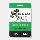 LABEL CON 2020 - Groen kwadrant - Burgerbadge Badge (Achterkant)