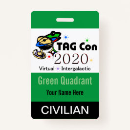 LABEL CON 2020 - Groen kwadrant - Burgerbadge Badge