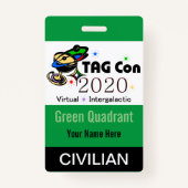LABEL CON 2020 - Groen kwadrant - Burgerbadge Badge (Achterkant)
