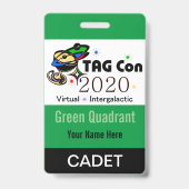 LABEL CON 2020 - Groen kwadrant - Cadet Badge (Achterkant)