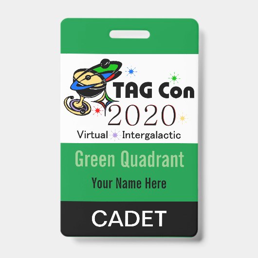 LABEL CON 2020 - Groen kwadrant - Cadet Badge (Voorzijde)