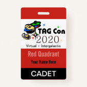 LABEL CON 2020 - Rood kwadrant - Cadet Badge (Voorkant)