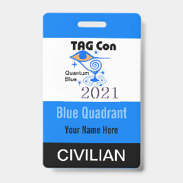 LABEL CON 2021 - Blauw kwadrant - Burgerbadge Badge