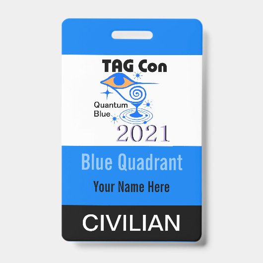 LABEL CON 2021 - Blauw kwadrant - Burgerbadge Badge (Voorzijde)