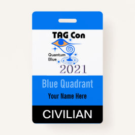 LABEL CON 2021 - Blauw kwadrant - Burgerbadge Badge