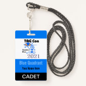 LABEL CON 2021 - Blauw kwadrant - Cadet Badge (Achterkant met draagriem)