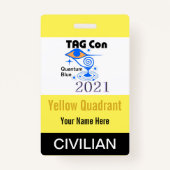 LABEL CON 2021 - Geel kwadrant - Burgerbadge Badge (Voorkant)