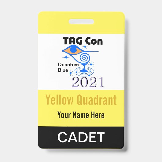 LABEL CON 2021 - Geel kwadrant - Cadet Badge (Voorzijde)