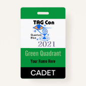 LABEL CON 2021 - Groen kwadrant - Cadet Badge (Achterkant)