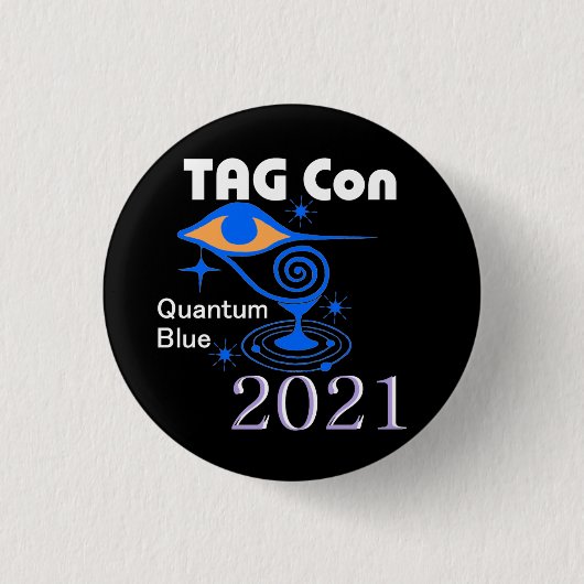 LABEL Con 2021 - Quantum Blue - BLACK - Button (Voorkant)