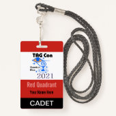 LABEL CON 2021 - Rood kwadrant - Cadet Badge (Achterkant met draagriem)
