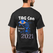LABEL CON 2021 - WITTE TEKST, DONKER ACHTERGROND T T-SHIRT (Achterkant)