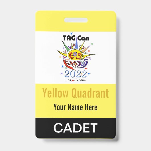 LABEL Con 2022 - Geel kwadrant - Kadetbadge Badge (Voorkant)